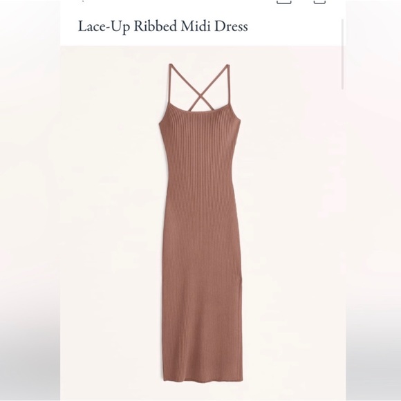 Abercrombie lace up midi dress- small TALL length - Picture 1 of 5